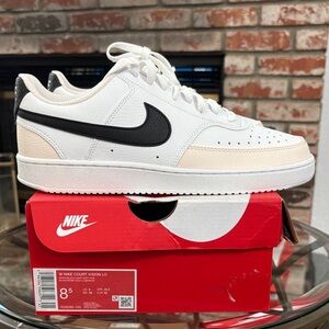 Nike Court Vision Low Sneakers White Black Light Soft Pink FD0285-100